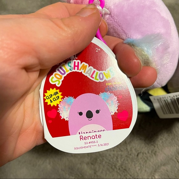 ✨RARE✨ Renate the Koala Clip Squishmallow Claire’s Valentine’s Exclusive BNWT - Picture 3 of 3